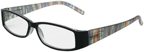 About Eyes G630 Chiana Black/ Earth Colours Ready to Wear Reading Glasses Strength +3.00 with Soft Case