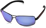 Protective case included Prada Sport 0PS54IS DG02E0 65 Gafas de sol, Negro (Black Rubber/Polar Grey Water), Hombre