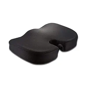 The White Willow Coccyx Orthopedic Medical Grade Foam Seat Cushion for Relief from Lower Back Pain, Tailbone, Lumbar Pain, Pelvic Pressure, and Hip Pain- Regular Firm Above 50 Kg Body Weight