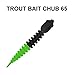 Produktbild Trout Bait Gummifische Chub 65 Knoblauch, Schwarz Grün
