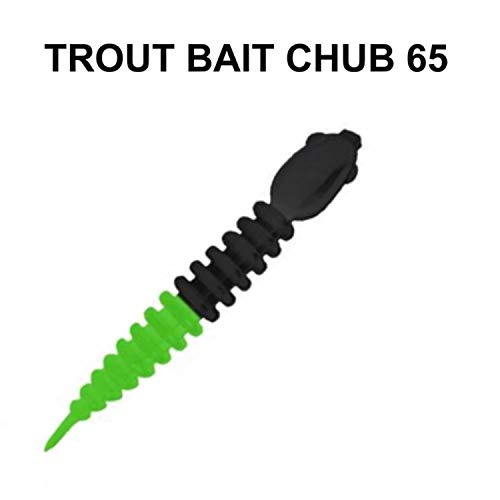 Preisvergleich Produktbild Trout Bait Gummifische Chub 65 Knoblauch, Schwarz Grün
