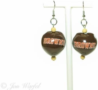 Style PasifikaNFL Cleveland Browns Go Nuts Kukui Nut Earrings