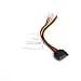 Produktbild Monllack Professionelles SATA-zu-IDE-Netzteilkabel 15-poliges SATA-zu-Dual-Molex-4-poliges IDE-HDD-Kabel (Stecker auf Buchse)