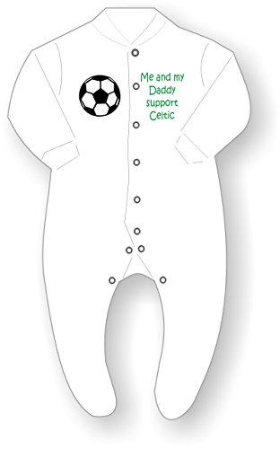 Me and My Daddy Support Celtic Football Babygrow / Sleepsuit, Size: 3-6 months