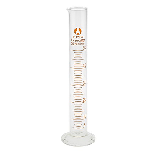 Gazechimp Glas-Messzylinder Chemielabor Messen Graduierte Professionelle 50ml - 6