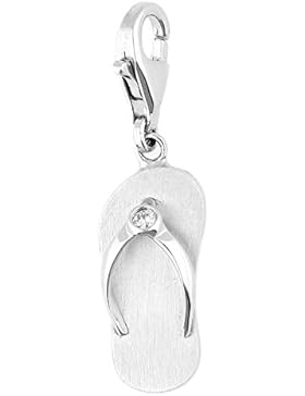 Charms Shoe Silver Flip Flop
