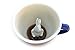Produktbild Creature Cups Hase-Keramiktasse (325 Milliliter, Blau) | Auf der Innenseite versteckte Tiermotive | Weihnachts- und Geburtstagsgeschenk für Kaffee- und Teeliebhaber