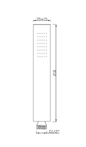 SUMERAIN Messing Chrom Handbrause Handheld Duschkopf Brausekopf Geschirrbrause Stabhandbrause Einzelfunktion - 5