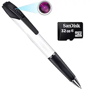 indiaonlineshopping Mini Hidden Camera V8 Pen Spy Camera HD 1080P Video Audio Recorder Spy Gadget Body Pen Camera Portable Pocket Camera with (Free 32gb SD Card) Security Cam for Surveillance