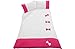 Bow Cream and Pink Bedding Set - Double.