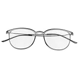 Lightweight Vintage Unisex Glasses Frame - Gray, as described