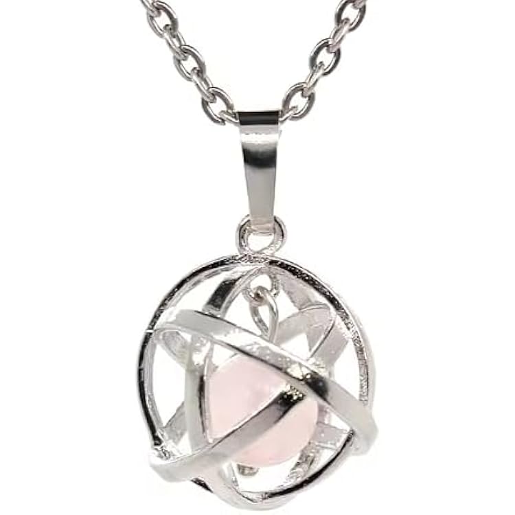 Ciondolo Genesa Con Sfera In Quarzo Rosa E Catenina In Acciaio Inox - Foto 9
