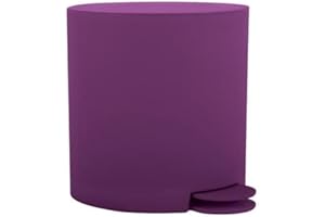 MSV Poubelle à cosmétiques Osaki avec Récipient intérieur Amovible Salle de Bains Poubelle à pédale Boîte à ordures – 3 litres - Violet