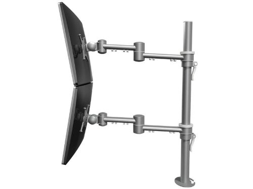 Dataflex 682 ViewMate Style Monitorarm (Tragkraft max. 2x 15kg, bis 61 cm (24 Zoll) Bildschirmdiagonale, VESA: MIS-D 75×75/100x100mm kompatibel) silber - 4