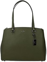 Bolso de Hombro Coach Mujer Piel Verde Militar 36787224221EDC Verde 14x25x34 cmEU