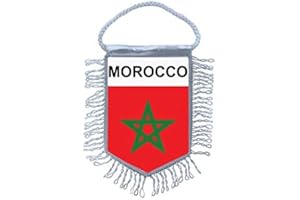 Akachafactory Fanion Mini Drapeau Pays Voiture Decoration Maroc marocain