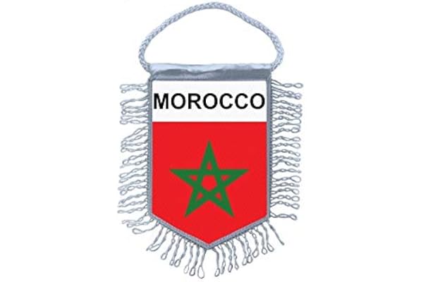 Akachafactory Fanion Mini Drapeau Pays Voiture Decoration Maroc marocain