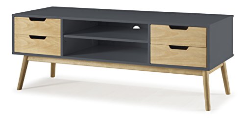 VS Venta-stock Mueble TV Java 1 Puerta y 2 cajones Gris/Cera