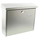 Contenido: 1 BURG-WÄCHTER Buzón de acero inoxidable, Amrum 3867 Ni, 08140, Incl. 2 Llaves, Espaciador, Bolsa de montaje con instrucciones, Dimensiones (AlxAnxFo): 320 x 377 x 115 mm, Bocacarta (AnxAl): 332 x 31 mm