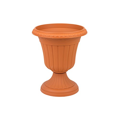 Pflanzpokal Amphore dekorative Pflanzgefäß Schale Vase terracotta H 24 cm Blumentopf Milano