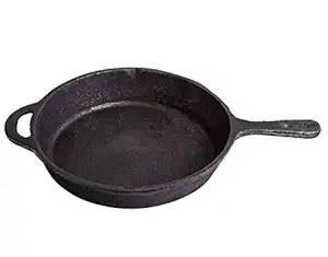 Yuvi's Kitchen Cast Iron 10Inch Skillet(Black)