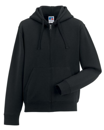 Russell Authentic Zipped Hood Colour=Black Size=L