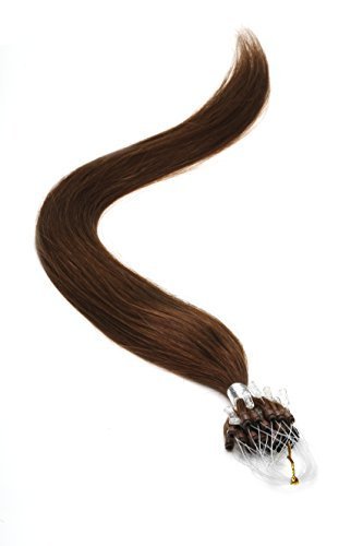 Micro Ring/Micro Loop/Micro Bead Hair Extensions 18" Chocolate Brown (4) American Pride