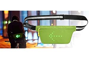 LEDWARNING Sac Banane a LEDs réfléchissant avec Signalisation de Direction pour Vélo et Trottinette. Télécommande et USB Rechargeable. Vendeur français et Stock en France.