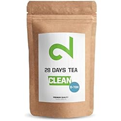DUAL CLEAN - 28 Days PureTox Tea |Pour les Femmes et les Hommes|Complexe Actif à Base d'Herbes | 85g en Vrac| Complément 100% Naturel Sans Additifs| Végétalien et Sans Gluten | Fabriqué en Allemagne
