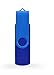 Produktbild Der Computer des Handy Dual USB Flash Drive Doppelflachblatt Steckdose Pen Drive 32 GB 64 GB 128 GB 512 GB USB OTG Metall-Flash-Speicher (64GB, Blau) 128GB blau