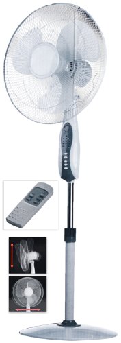 Ventilator Stand-Ventilator Turm-Ventilator mit Fernbedienung Zeitschaltuhr höhenverstellbar mehrfarbig 45 W 3 Stufen Kühler Raum-Lüfter Luft-Erfrischer Lüftung Klima-Anlage Wind-Maschine