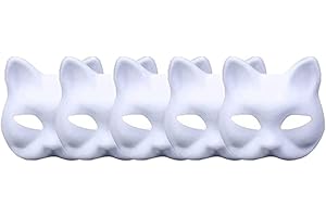 meioro DIY biała papierowa maska pulpa pusta ręcznie malowana maska osobowość kreatywna darmowy projekt maska