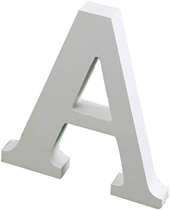 White Wooden Letters Crafts Wood Alphabet Home Office Wedding Party Birthday Wall Table Decorations(Hight:8cm/3.15")