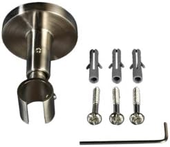 Liedeco Ceiling Curtain Pole Holder 5.5 cm, Inner Diameter 16 mm, Stainless Steel Look