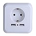 Produktbild LIWEISDSDFS Dual USB Port 5V 2A Ladegerät Adapter EU Steckdose Hot Steckdose nach europäischem Standard