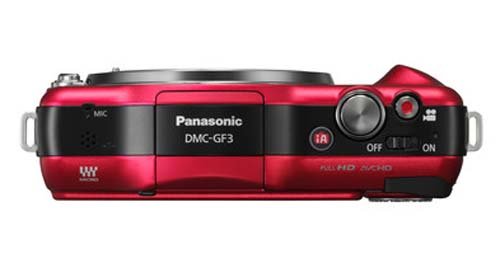 Panasonic Lumix DMC-GF3 12.1MP Compact System Camera Kit with 14mm Lumix G f/2.5 ASPH Lens - Red