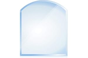 ‎BIJON BIJON Spark Protection Plate with Facet Cut, Glass Top Fireplace, Fireplace Protection with ESG Safety Glass, Fireplace Glass Plate, Segment Arch 120 x 100 cm, 8 mm