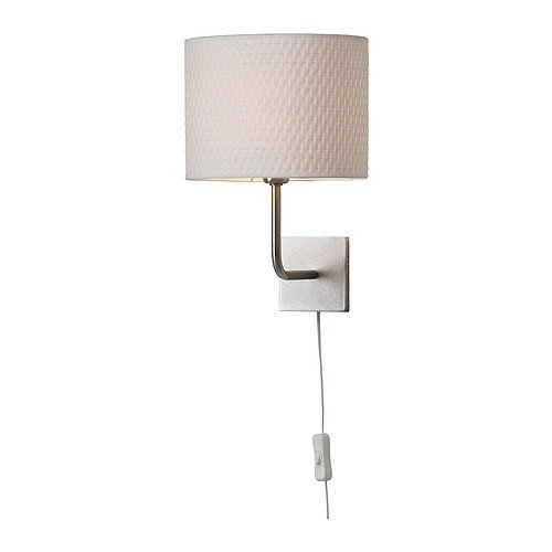 Ikea Wandleuchte Alang Vernickelt Weiss Schirm 25 Cm D Lampe