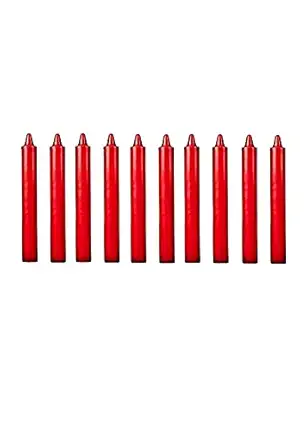 LTYNE Candles Wax Household Candles ( 6 inch ) Set of 10) (Red)