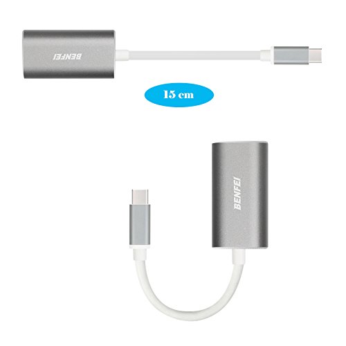 USB Typ C (Thunderbolt 3) zu VGA Adapter, benfei USB 3.1 (usb-c) zu VGA Adapter Stecker auf Buchse Konverter für Apple New MacBook [2015, 2016] - 2