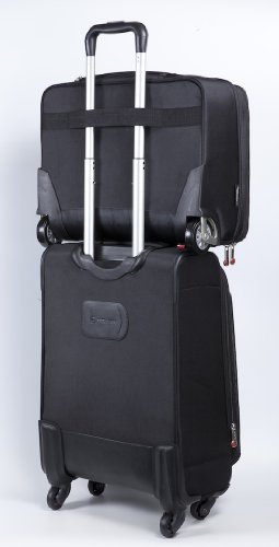 Kross Precision 17 3    Business Roller    Classic        lightweight Roll-Koffer f  r Laptops Notebooks Netbooks     Schwarz  rot