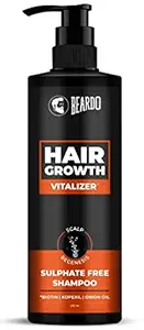 Beardo Hair Growth Vitalizer Shampoo for Men, 200 ml | With Biotin, Kopexil | Promotes Hair Growth | Reduces Hair Fall Control | Sulphate and Paraben Free Shampoo | Hair Fall Control Shampoo for Men