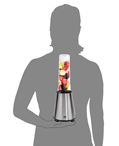 Sänger Smoothie Maker 300 Watt Leistung 6 tlg. | 3 Minuten Dauerlaufzeit | Standmixer mit 21.000 U/min | 2x 100% BPA-freie 600 ml Tritan-Trinkflaschen | Scharfe 4-Fach Edelstahlmessereinheit - 4