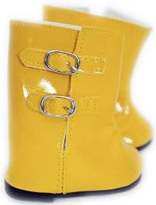 YELLOW RAIN BOOTS FOR AMERICAN GIRL DOLLS