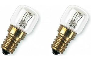 LAMPITALIA Set 2 pz Lampadine per Forno resistente a 300° 25W attacco piccolo E14