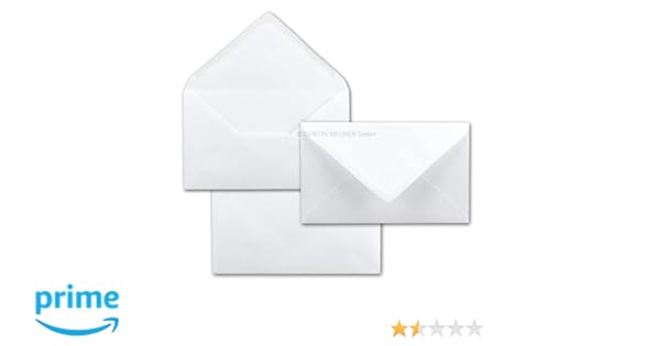 Grusskarten Einladungsumschlage Briefumschlage In Weiss Kuverts In Din B6 Format 125 X 185 Mm Ideal Fur Weihnachten Und Einladungen Nassklebung Grosser Als Din B6 Fur Besonders Starke Grusskarten 100 Stuck Ohne