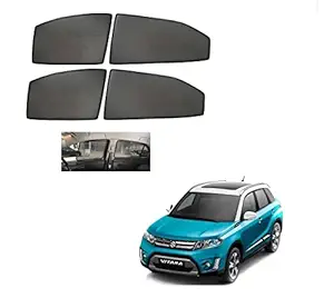 Kozdiko Premium Custom Fit Car Sun Shades Fix Curtains Non Magnetic Mesh Compatible for Maruti Suzuki Vitara Brezza