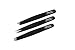 GERMAN Eyebrow Tweezers Hair Tweezers Slanted Straight Pointy Set Of 3 (BLACK)