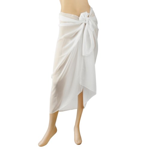 TopTie Swimwear Sarong, White Cover-up