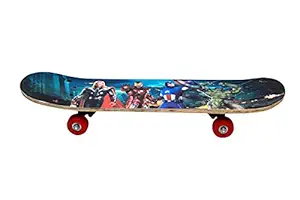P PAYTAG Kids Wood Skating Board for Kids and Girls Beginners (Multicolor, 24 x 6 inch, Medium, 3-12 Years ) (Colours May Be Vary from Images) (Ben 10)